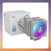 Fortron MP7-WA 120 mm Dual Tower CPU Cooler, White, ARGB, 6 Heatpipes