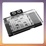 Alphacool Core RX 9070 XT Red Devil GPU Water Block with Backplate, Transparent/Chrome