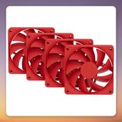 HYTE FA12 120 mm PWM Case Fans, Red, 4-Pack image