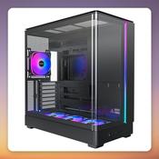 Montech KING 45 PRO ATX Mid-Tower Case, Black, Curved Glass, RGB