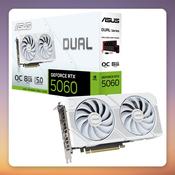 Asus Dual GeForce RTX 5060 OC White Edition 8 GB GDDR7 Graphics Card image