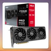 ASUS Prime Radeon RX 9070 OC EVO 16 GB GDDR6 Graphics Card, Triple Fan image