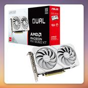Asus Dual Radeon RX 9060 XT White Edition 16 GB GDDR6 Graphics Card image