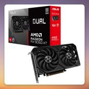 ASUS Radeon RX 9060 XT DUAL 16 GB GDDR6 Graphics Card, Black, 2.5-Slot image