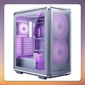 Cooler Master MasterFrame 500 Mesh ARGB Midi Tower Case, Silver, Tempered Glass, E-ATX