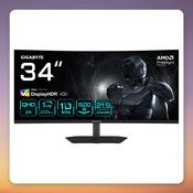 GigaByte G34WQC2 34" WQHD 200Hz Curved Gaming Monitor, VA, FreeSync Premium image