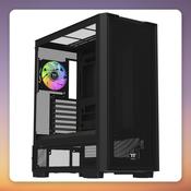 Thermaltake S380 TG ARGB Black ATX Mid-Tower Case, Tempered Glass, 3 ARGB Fans