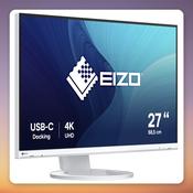 Eizo FlexScan EV2740S 27-Inch 4K IPS Monitor, USB-C 70W PD, White