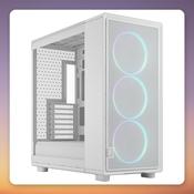 Fractal Design Epoch XL TG RGB Mid-Tower Case, E-ATX, White, Tempered Glass