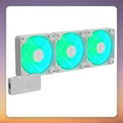APNX FP1-120 120 mm ARGB PWM Case Fan, White, 3-Pack image