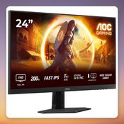 AOC 24G4HRE 23.8" Full HD 200 Hz Fast IPS Gaming Monitor, HDR10, G-Sync Compatible image