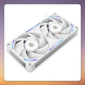 NZXT Performance Fan F240X 240 mm Dual 120 mm RGB PWM Fan, White