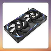 NZXT Performance Fan F280X 280 mm Dual 140 mm RGB PWM Fan, Black