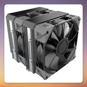 Montech NX600 Dual Tower CPU Air Cooler, 2x 120 mm PWM Fans, 6 Heatpipes, Black