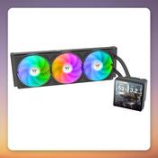 Thermaltake TH360 V3 Ultra ARGB Sync 360 mm AIO Liquid Cooler with 3.95" LCD, Black