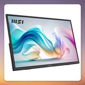 MSI PRO MP165DE E6 15.6" Full HD IPS Portable Monitor, USB-C, HDMI, 60 Hz