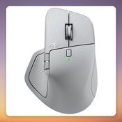 Logitech MX Master 4 Wireless Mouse, Light Grey, Logi Bolt/Bluetooth, 8000 DPI