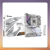 GigaByte X870E AORUS MASTER X3D ICE ATX Motherboard, AM5, DDR5, 10GbE, Wi-Fi 7, White image