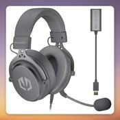 Endorfy VIRO Plus USB Alt Gray Wired Gaming Headset, 7.1 Virtual Surround, 53 mm Drivers