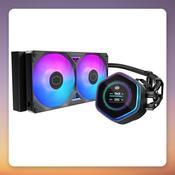 Cooler Master MasterLiquid 240 Atmos II LCD ARGB 240 mm AIO Liquid Cooler, Black image