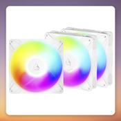 Arctic P14 Pro Reverse A-RGB 140 mm PWM Case Fans, White, 3-Pack