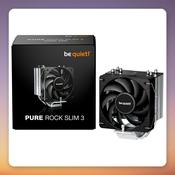 be quiet! Pure Rock Slim 3 100 mm CPU Cooler, Aluminium/Black, 130W TDP
