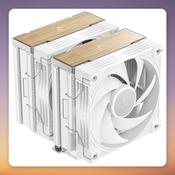 Deepcool AK620 G2 WH Dual Tower CPU Cooler, 2x 120 mm Fans, White/Wood