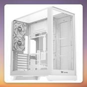 Thermaltake View 390 TG Snow White ATX Mid-Tower Case, Dual Tempered Glass