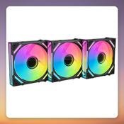 Alpenföhn WingBoost 4 120 mm ARGB PWM Case Fans, Black, 3-Pack image