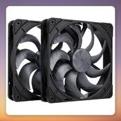 Noctua NF-A14x25 G2 PWM Sx2-PP chromax.black 140 mm PWM Fan, Black, 2-Pack