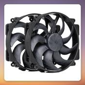 Noctua NF-A14x25r G2 PWM Sx2-PP chromax.black 140 mm Fan, Black, 2-Pack image