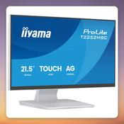 Iiyama ProLite T2252MSC-W2AG 21.5" FHD IPS 10-Point Touchscreen Monitor, 100 Hz, White