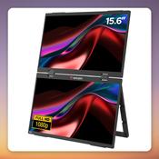 Verbatim Portable Dual 15.6" Full HD IPS Monitor, USB-C, Mini-HDMI, 2x Screens