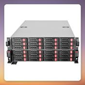 Silverstone RM43-324-RS 4U Rackmount Case, 24x Hot-Swap Bays, Black/Red