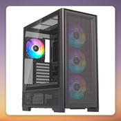 Silentware Air 2000 ARGB E-ATX Midi Tower Case, Black, 7 Fans Included image