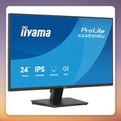 Iiyama ProLite X2493HSU-B1 23.8" Full HD IPS Monitor, 120 Hz, USB Hub