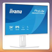 Iiyama ProLite XB2497HSU-W1 23.8" Full HD IPS 120 Hz Monitor, White, USB Hub