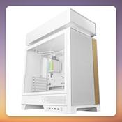 Deepcool CL6600 WH ATX Mid-Tower Case, White/Wood, Tempered Glass, 360 mm AIO Pre-installed image