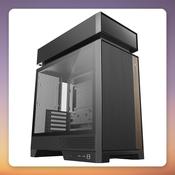Deepcool CL660 ATX Mid-Tower Case, Black/Wood, Tempered Glass, 2x ARGB Fans