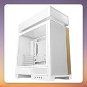 Deepcool CL660 WH Mid-Tower ATX Case, White/Wood, Tempered Glass