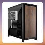 Corsair FRAME 4000D RS Wood Midi-Tower Case, Black/Walnut, Tempered Glass, E-ATX image