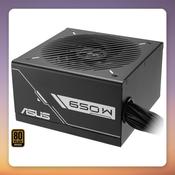 Asus PRIME 650W 80 PLUS Bronze ATX Non-Modular PSU, Black
