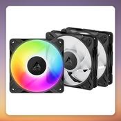 Arctic P12 Pro A-RGB LN 120 mm PWM Case Fan, Black, 3-Pack