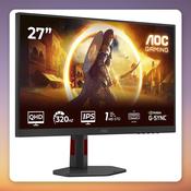 AOC Q27G4SRU 27-inch QHD 320Hz Fast IPS Gaming Monitor, HDR400