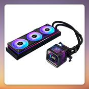 ASRock Phantom Gaming 360 LCD 360 mm AIO Liquid Cooler, Black, 3.4" LCD Display