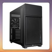 Thermaltake TR300 TG ATX Mid-Tower Case, Black, Tempered Glass