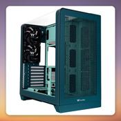 Thermaltake View 390 Air Transformative Teal ATX Mid-Tower Case, Tempered Glass