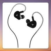 Sharkoon Stealthbite IEM In-Ear Headset, Hybrid 10 mm Drivers, Stealthbite DAC, Black