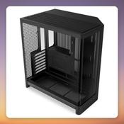 NZXT H6 (2026) All Black Mid Tower ATX Case, Dual Tempered Glass, Mesh Front