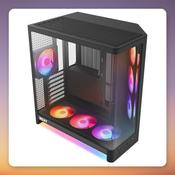 NZXT H6 RGB+ (2026) ATX Mid-Tower Case, All Black, Dual Tempered Glass, 3x RGB Fans image